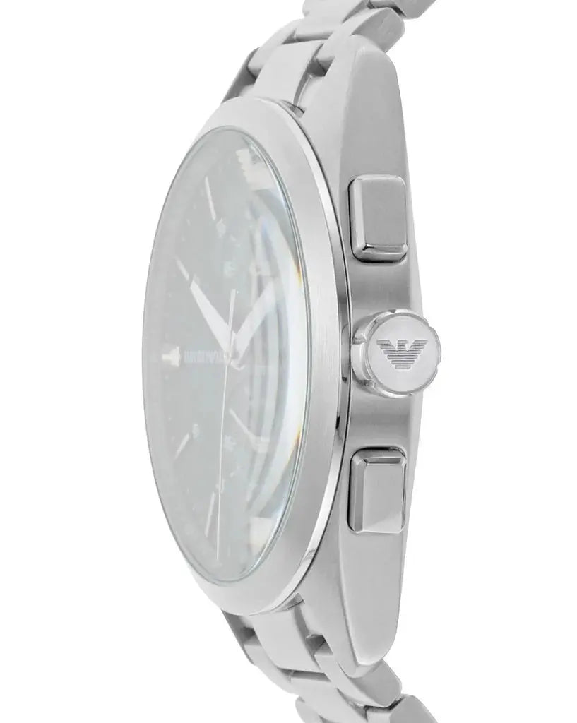 Emporio Armani AR11480 Chronograph Green Dial Silver Steel Strap Watch For Men Emporio Armani