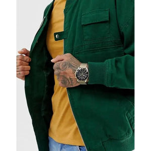 Hugo Boss 1513703 Ocean Edition Black Dial Gold Mesh Bracelet Watch for Men Hugo Boss