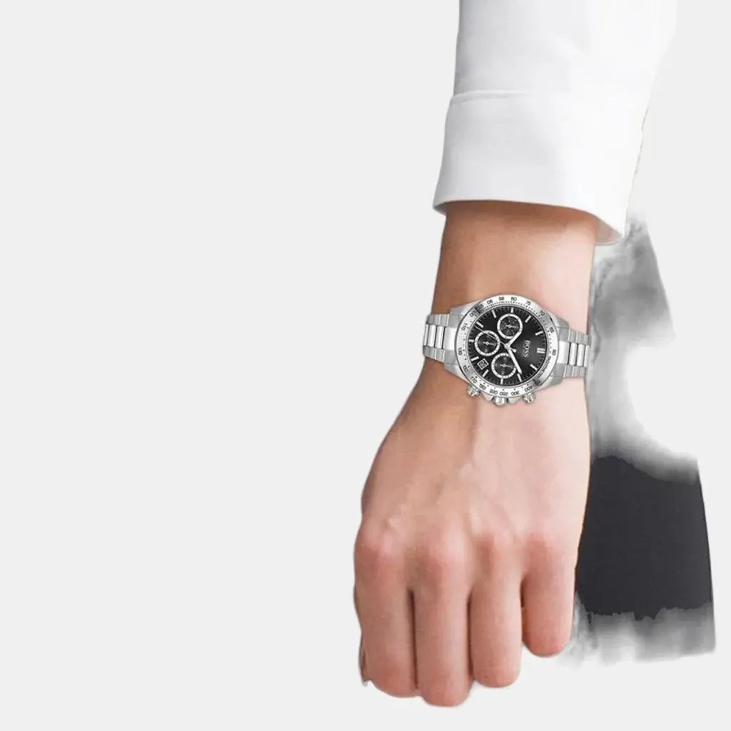 Hugo Boss 1502614 Novia Black Dial Silver Steel Strap Watch for Women Hugo Boss