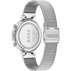 Hugo Boss 1502625 Flawless Pink Dial Silver Mesh Bracelet Watch for Women Hugo Boss