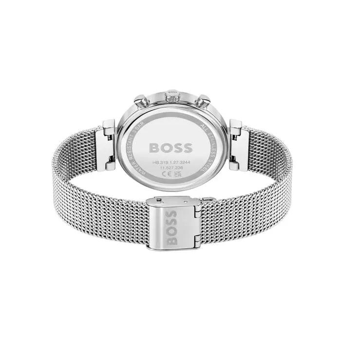 Hugo Boss 1502625 Flawless Pink Dial Silver Mesh Bracelet Watch for Women Hugo Boss