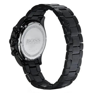 Hugo Boss 1512961 Ikon Chronograph Black Dial Black Steel Strap Watch for Men Hugo Boss