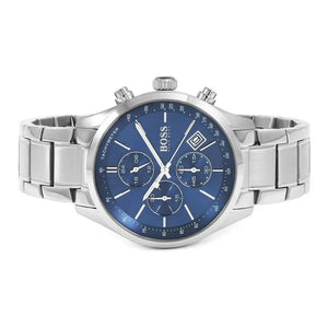 Hugo Boss 1513478 Grand Prix Blue Dial Silver Steel Strap Watch for Men Hugo Boss