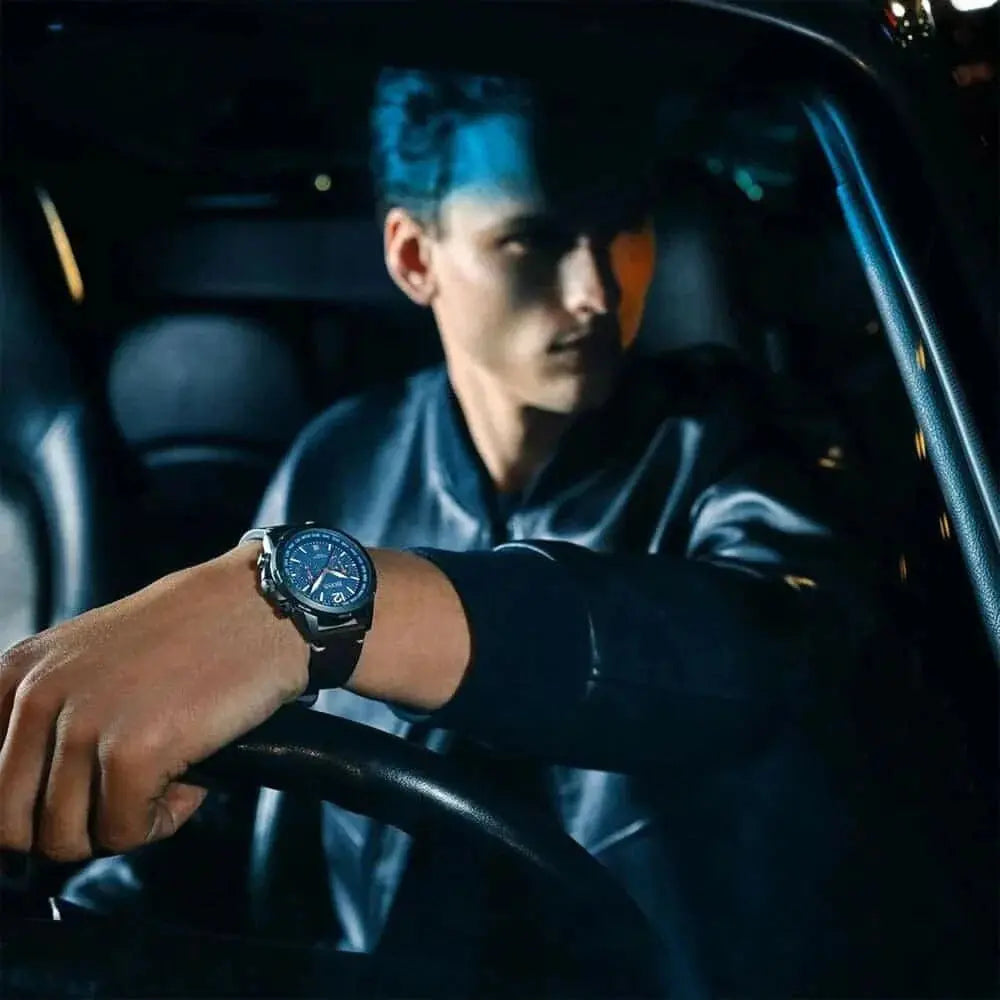 Hugo Boss 1513773 Nomad Blue Dial Brown Leather Strap Watch for Men Hugo Boss