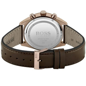 Hugo Boss 1513817 Champion Blue Dial Brown Leather Strap Watch for Men Hugo Boss