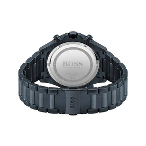 Hugo Boss 1513824 Globetrotter Black Dial Black Steel Strap Watch for Men Hugo Boss