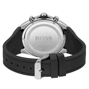 Hugo Boss 1513855 Distinct Black Dial Black Rubber Strap Watch for Men Hugo Boss