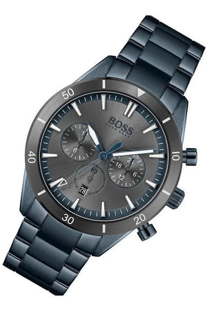 Hugo Boss 1513675 Trophy Black Dial Black Steel Strap Watch for Men Hugo Boss