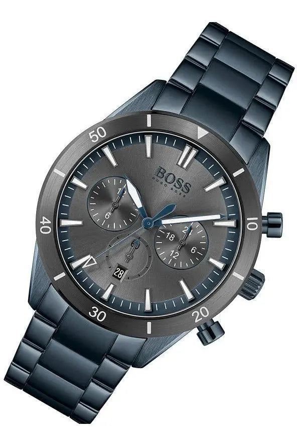 Hugo Boss 1513675 Trophy Black Dial Black Steel Strap Watch for Men Hugo Boss