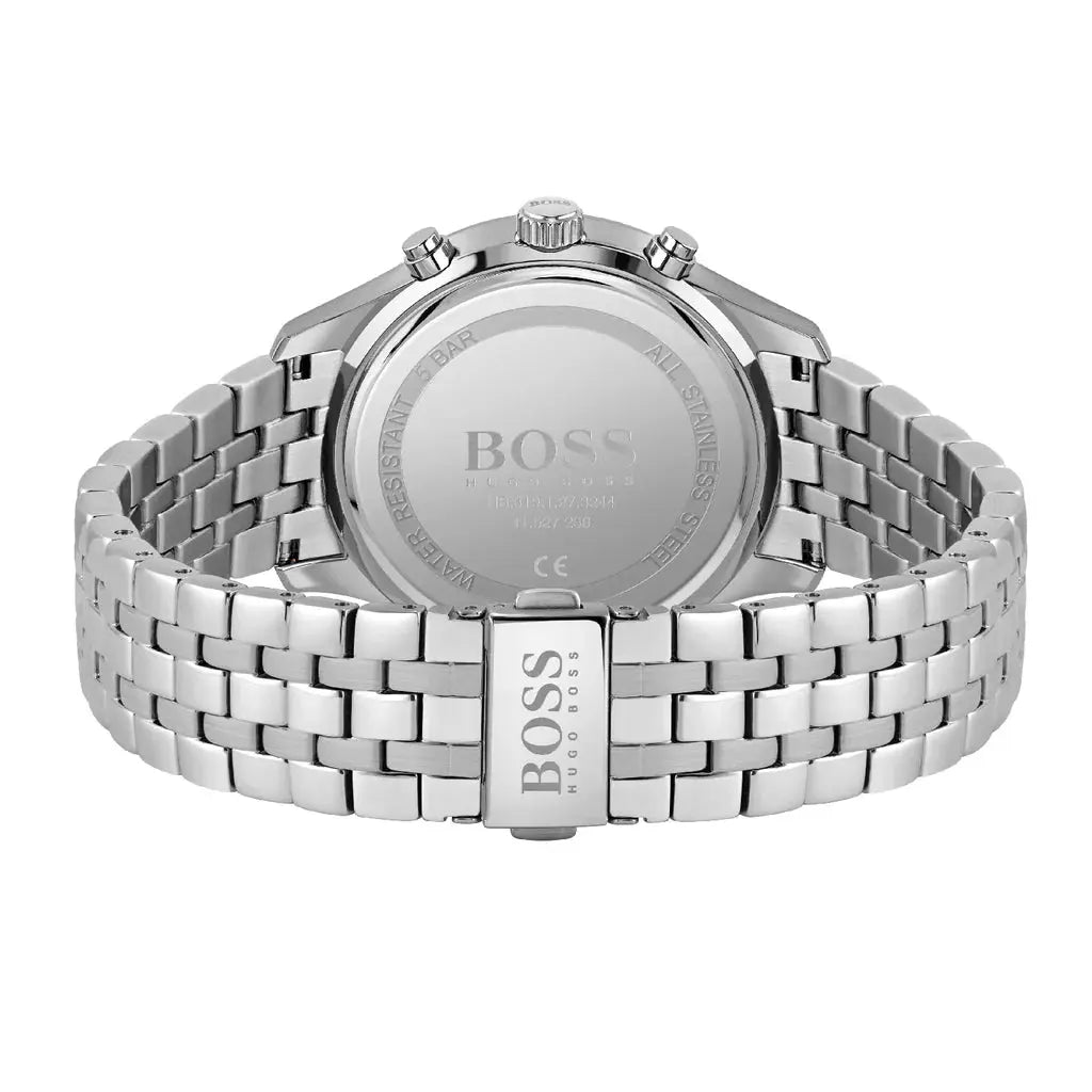 Hugo Boss 1513869 Associate Black Dial Silver Steel Strap Watch for Men Hugo Boss