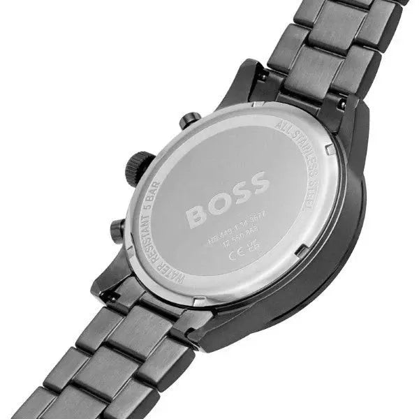 Hugo Boss 1513924 Allure Chronograph Grey Dial Grey Steel Strap Watch for Men Hugo Boss