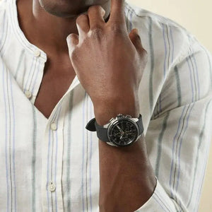 Hugo Boss 1513953 Volane Grey Dial Black Silicone Strap Watch for Men Hugo Boss