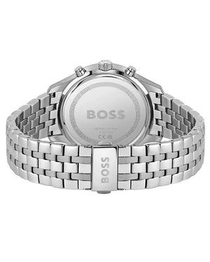 Hugo Boss 1513975 Associate Green Dial Silver Steel Strap Watch for Men Hugo Boss