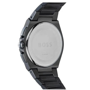 Hugo Boss 1513996 Steer Chronograph Quartz Grey Dial Grey Steel Strap Watch For Men Hugo Boss