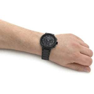 Hugo Boss 1514001 One Chronograph Black Dial Black Steel Strap Watch For Men Hugo Boss