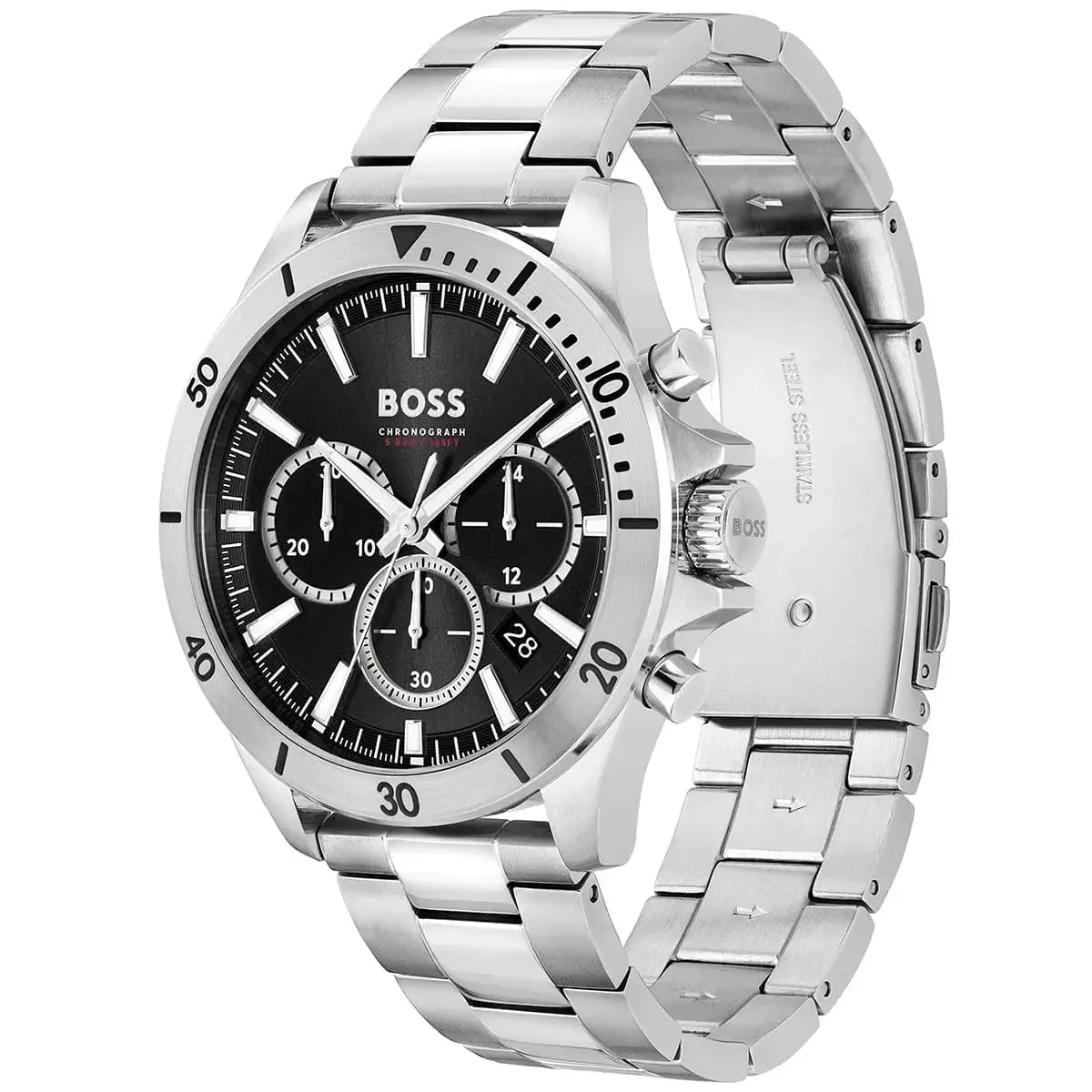 Hugo Boss 1514057 Mens Troper Chrono Watch Black Dial Hugo Boss