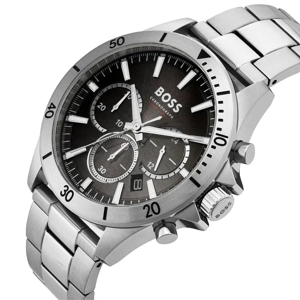Hugo Boss 1514057 Mens Troper Chrono Watch Black Dial Hugo Boss