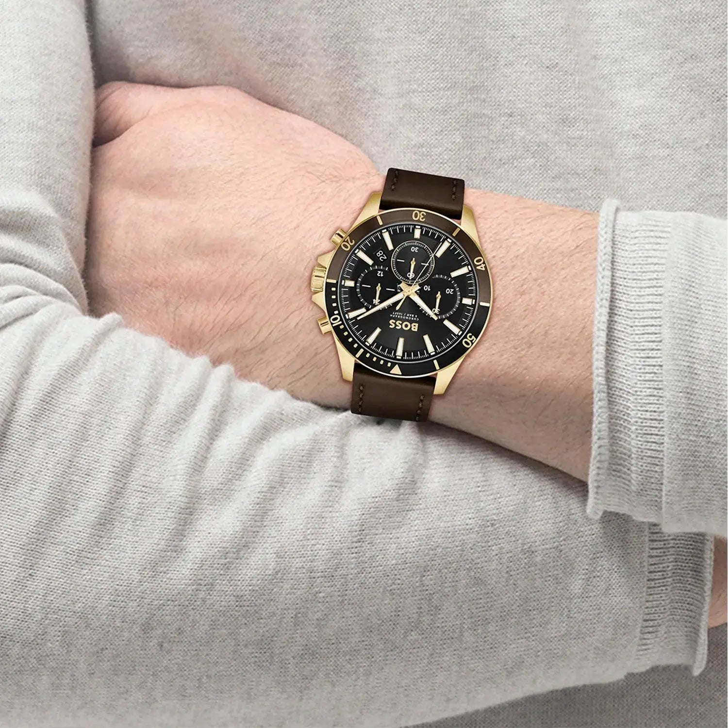 Hugo Boss Troper 1514100 – Timeless Black Dial Chronograph Men’s Watch Hugo Boss