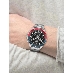 Hugo Boss 1514108 Troper Chronograph Black Dial Silver Steel Strap Watch For Men Hugo Boss