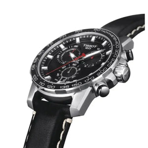 Tissot T125.617.16.051.00 Supersport Chrono Black Dial Black Leather Strap Watch for Men Tissot