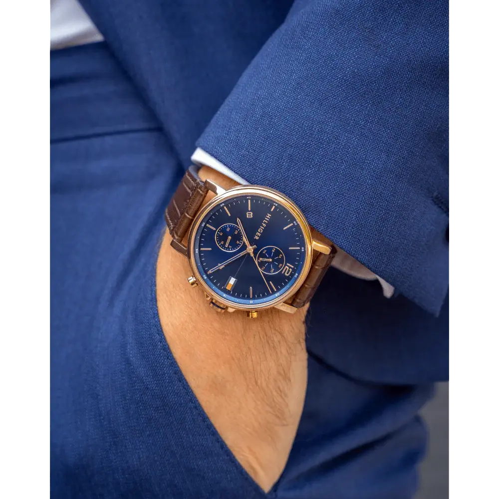 Tommy Hilfiger 1710418 Daniel Blue Dial Brown Leather Strap Watch for Men Tommy Hilfiger