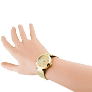 Tommy Hilfiger 1781867 Lynn Quartz Gold Dial Gold Mesh Bracelet Watch For Women Tommy Hilfiger