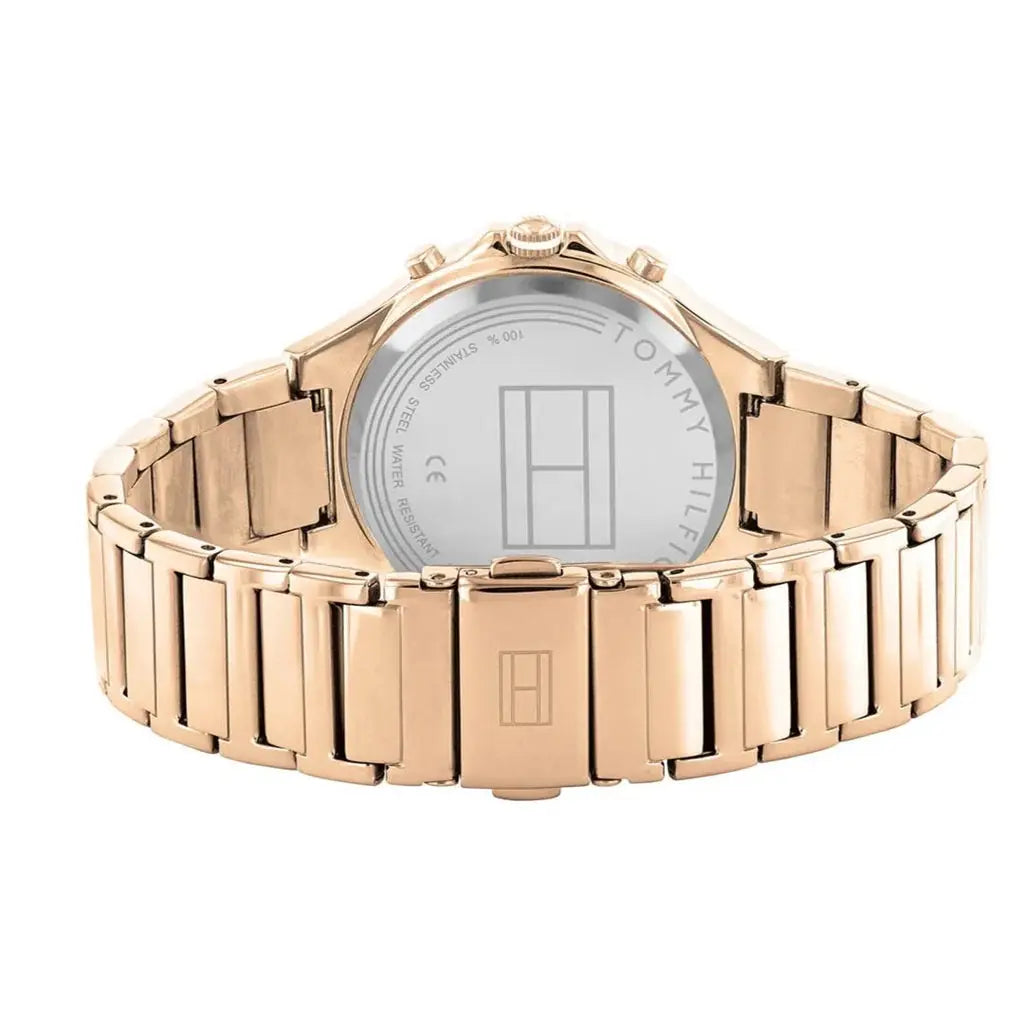 Tommy Hilfiger 1782277 Eve Chronograph Quartz Grey Dial Rose Gold Steel Strap Watch For Women Tommy Hilfiger