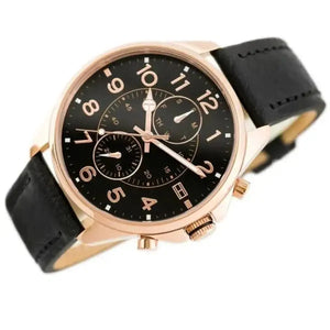 Tommy Hilfiger 1791273 Dean Chronograph Quartz Black Dial Black Leather Strap Watch for Men Tommy Hilfiger