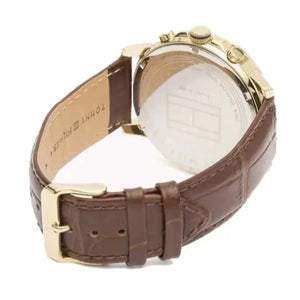 Tommy Hilfiger 1791291 Keagan Quartz Silver Dial Brown Leather Strap Watch for Men Tommy Hilfiger