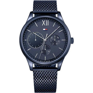 Tommy Hilfiger 1791421 Damon Quartz Blue Dial Blue Mesh Bracelet Watch for Men Tommy Hilfiger