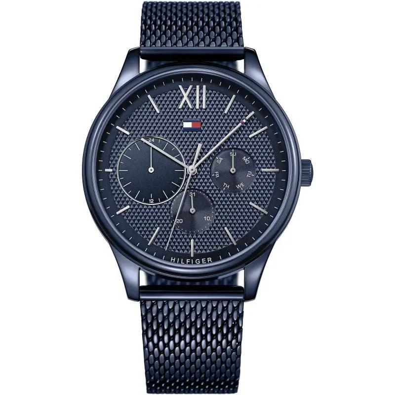 Tommy Hilfiger 1791421 Damon Quartz Blue Dial Blue Mesh Bracelet Watch for Men Tommy Hilfiger