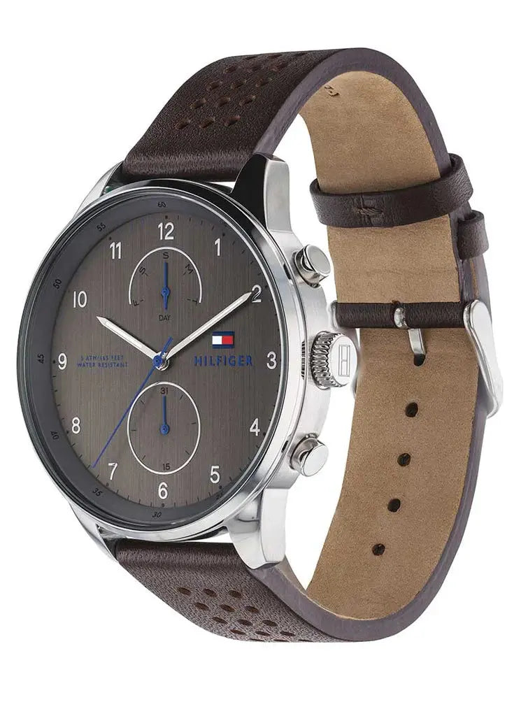 Tommy Hilfiger 1791579 Chase Quartz Brown Dial Brown Leather Strap Watch for Men Tommy Hilfiger