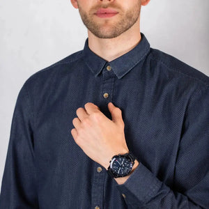 Tommy Hilfiger 1791720 Bank Quartz Blue Dial Blue Steel Strap Watch for Men Tommy Hilfiger