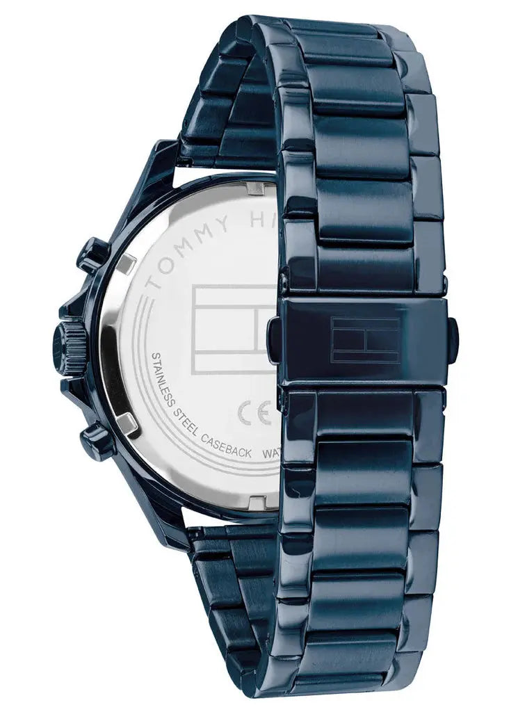 Tommy Hilfiger 1791720 Bank Quartz Blue Dial Blue Steel Strap Watch for Men Tommy Hilfiger
