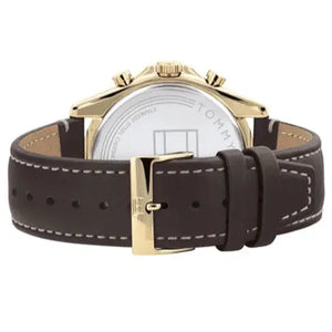 Tommy Hilfiger 1791836 Parker Chronograph Black Dial Brown Leather Strap Watch For Men Tommy Hilfiger