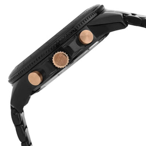 Tommy Hilfiger 1791858 Aiden Chronograph Black Dial Black Steel Strap Watch For Men Tommy Hilfiger