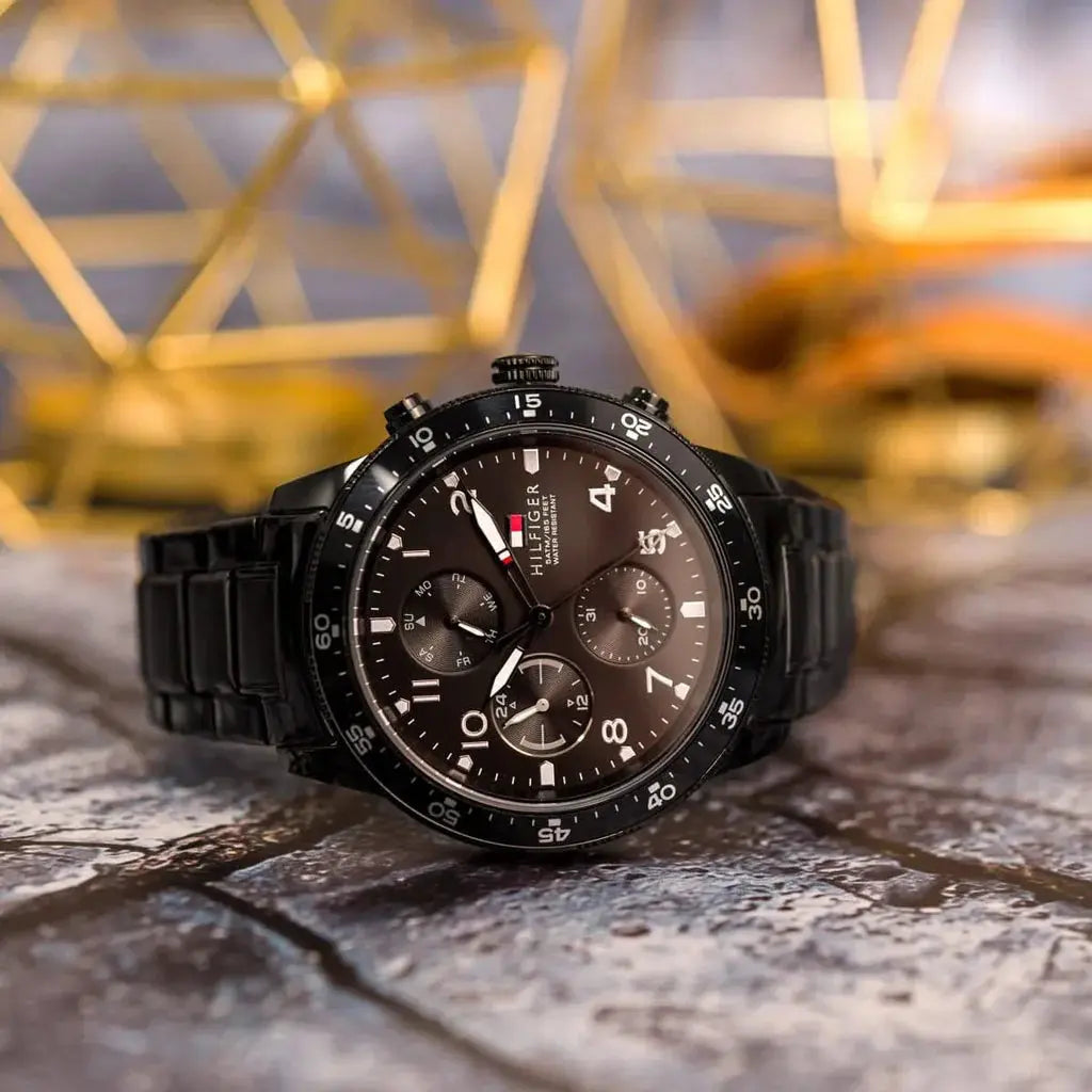 Tommy Hilfiger 1791951 Jimmy Chronograph Grey Dial Grey Steel Strap Watch For Men Tommy Hilfiger