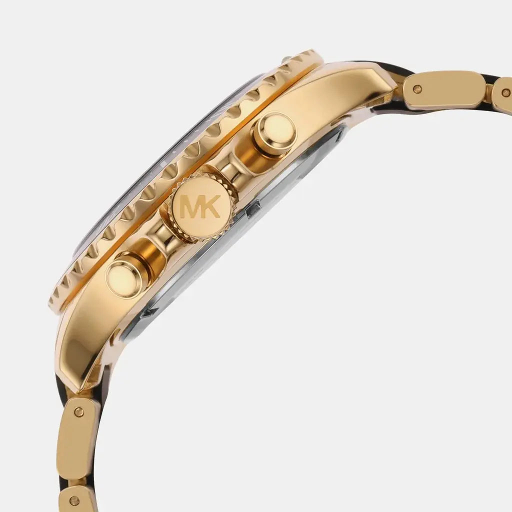 Michael Kors MK8979 Everest Chronograph Black Dial Two Tone Steel Strap Watch For Men Michael Kros