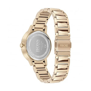 Hugo Boss 1502540 Signature Gold Dial Gold Stainless Steel Strap Watch for Women Hugo Boss