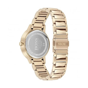 Hugo Boss 1502540 Signature Gold Dial Gold Stainless Steel Strap Watch for Women Hugo Boss