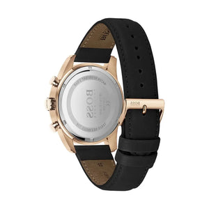 Hugo Boss 1513783 Skymaster Chronograph Blue Dial Black Leather Strap Watch for Men Hugo Boss