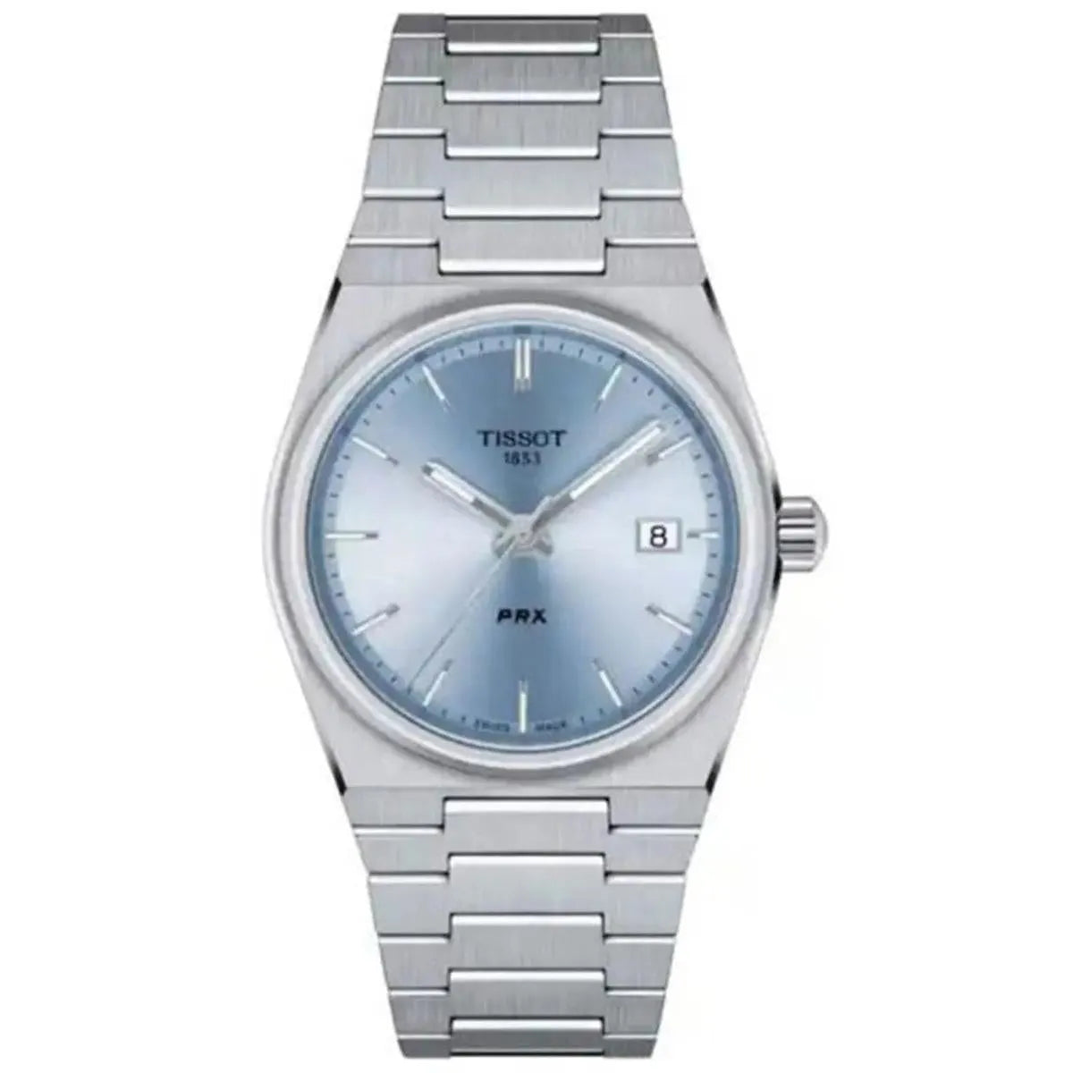 Tissot T137.210.11.351.00 PRX 35mm Unisex Watch Pale Blue Dial Steel Bracelet Tissot