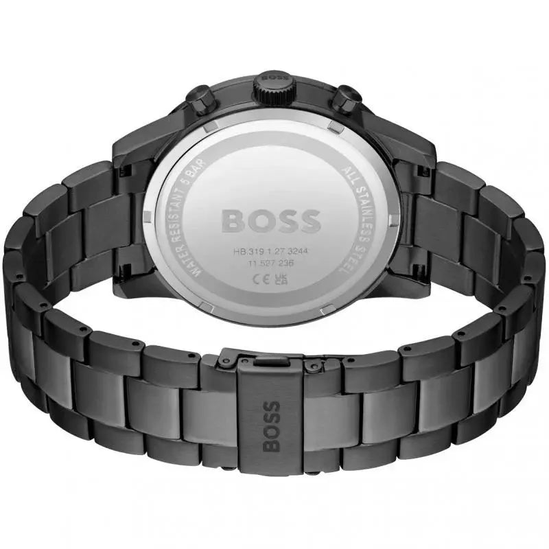 Hugo Boss 1513924 Allure Chronograph Grey Dial Grey Steel Strap Watch for Men Hugo Boss