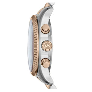 Michael Kors MK5735 Lexington Chronograph Silver Dial Two Tone Steel Strap Watch for Women Michael Kros