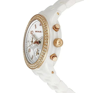 Michael Kors MK5269 Ceramic White Dial White Steel Strap Watch for Women Michael Kros