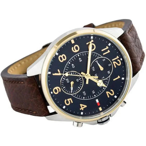 Tommy Hilfiger 1791275 Dean Multifunctional Blue Dial Brown Leather Strap Watch for Men Tommy Hilfiger