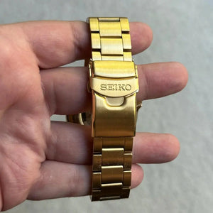 Seiko SRPK18 5 Sports Automatic Black Dial Gold Steel Strap Watch for Men Seiko