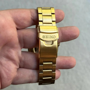 Seiko SRPK18 5 Sports Automatic Black Dial Gold Steel Strap Watch for Men Seiko