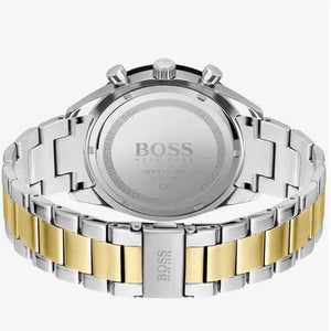 Hugo Boss 1513872 Santiago Green Dial Two Tone Steel Strap Watch for Men Hugo Boss