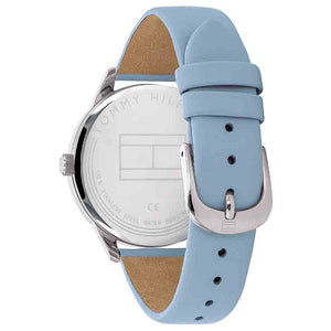 Tommy Hilfiger 1782023 Brooke Silver Dial Blue Leather Strap Watch for Women Tommy Hilfiger
